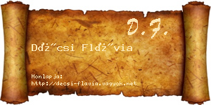 Décsi Flávia névjegykártya